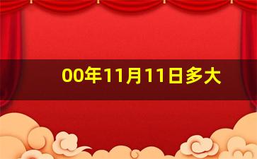 00年11月11日多大