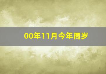 00年11月今年周岁