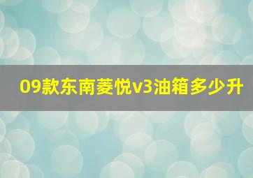 09款东南菱悦v3油箱多少升