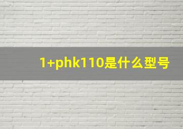 1+phk110是什么型号