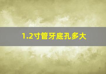 1.2寸管牙底孔多大