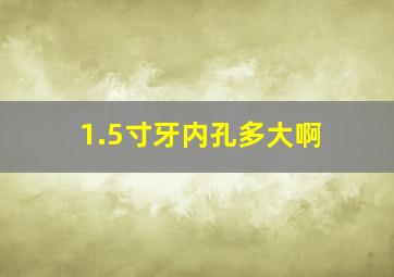 1.5寸牙内孔多大啊