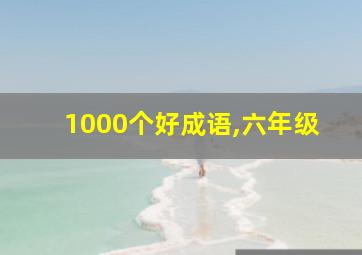 1000个好成语,六年级