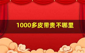 1000多皮带贵不哪里