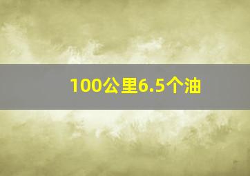 100公里6.5个油