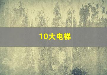 10大电梯