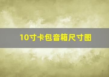 10寸卡包音箱尺寸图