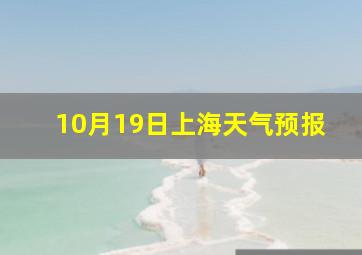 10月19日上海天气预报