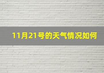 11月21号的天气情况如何