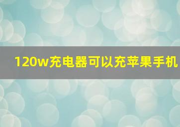 120w充电器可以充苹果手机