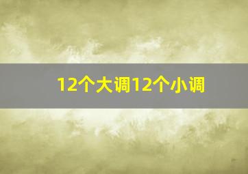 12个大调12个小调