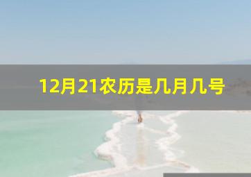 12月21农历是几月几号