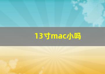 13寸mac小吗