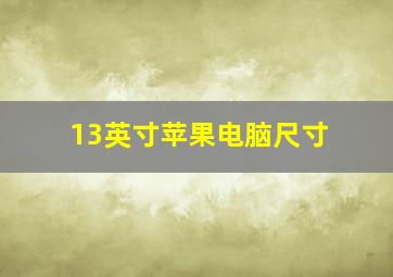 13英寸苹果电脑尺寸