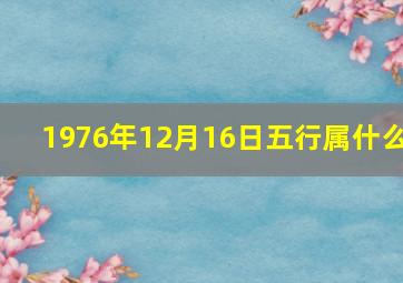 1976年12月16日五行属什么