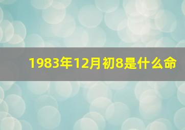 1983年12月初8是什么命