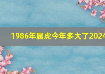 1986年属虎今年多大了2024