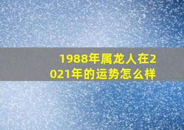 1988年属龙人在2021年的运势怎么样