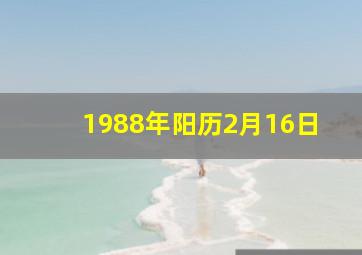 1988年阳历2月16日