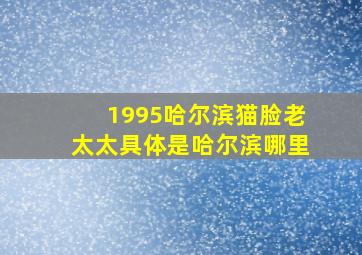 1995哈尔滨猫脸老太太具体是哈尔滨哪里