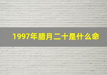 1997年腊月二十是什么命