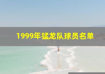 1999年猛龙队球员名单