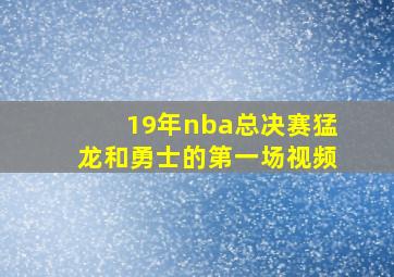 19年nba总决赛猛龙和勇士的第一场视频