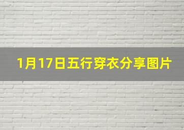 1月17日五行穿衣分享图片