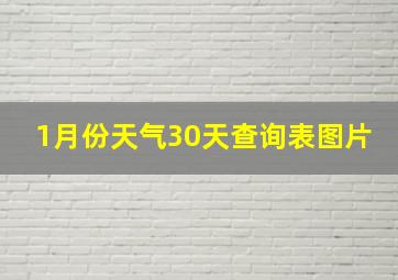 1月份天气30天查询表图片