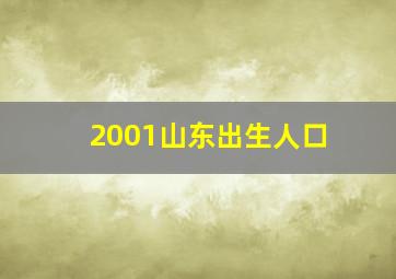 2001山东出生人口