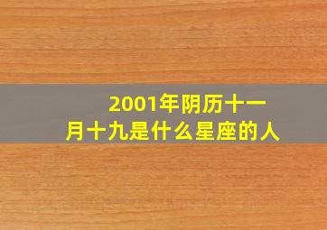 2001年阴历十一月十九是什么星座的人