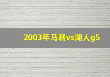 2003年马刺vs湖人g5