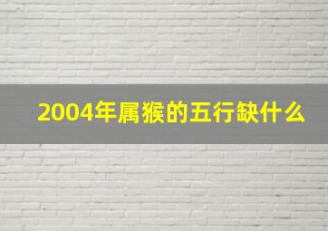 2004年属猴的五行缺什么