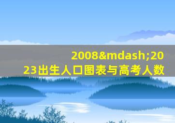 2008—2023出生人口图表与高考人数