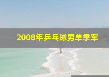 2008年乒乓球男单季军