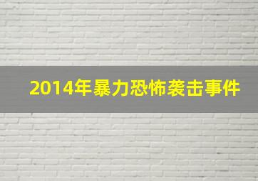 2014年暴力恐怖袭击事件