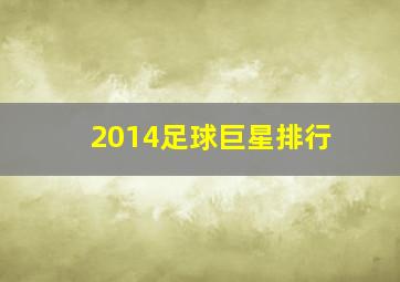 2014足球巨星排行