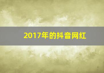 2017年的抖音网红