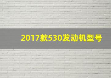 2017款530发动机型号