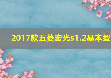 2017款五菱宏光s1.2基本型