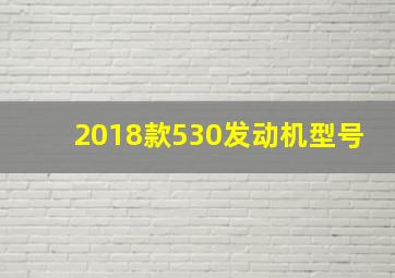 2018款530发动机型号