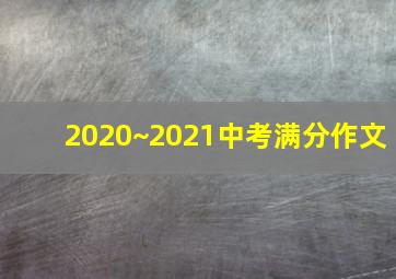 2020~2021中考满分作文