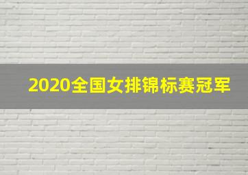 2020全国女排锦标赛冠军