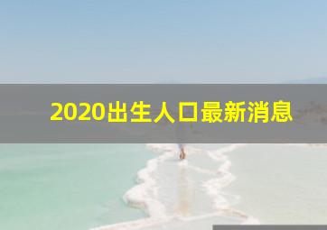 2020出生人口最新消息