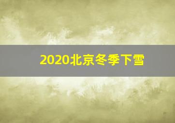 2020北京冬季下雪