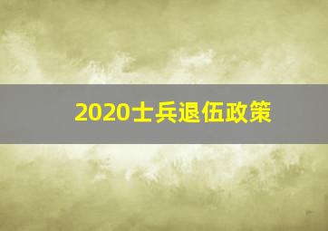 2020士兵退伍政策