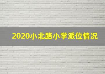 2020小北路小学派位情况