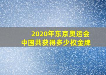 2020年东京奥运会中国共获得多少枚金牌