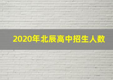 2020年北辰高中招生人数