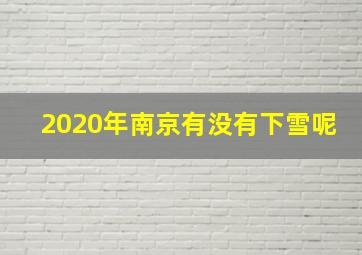 2020年南京有没有下雪呢